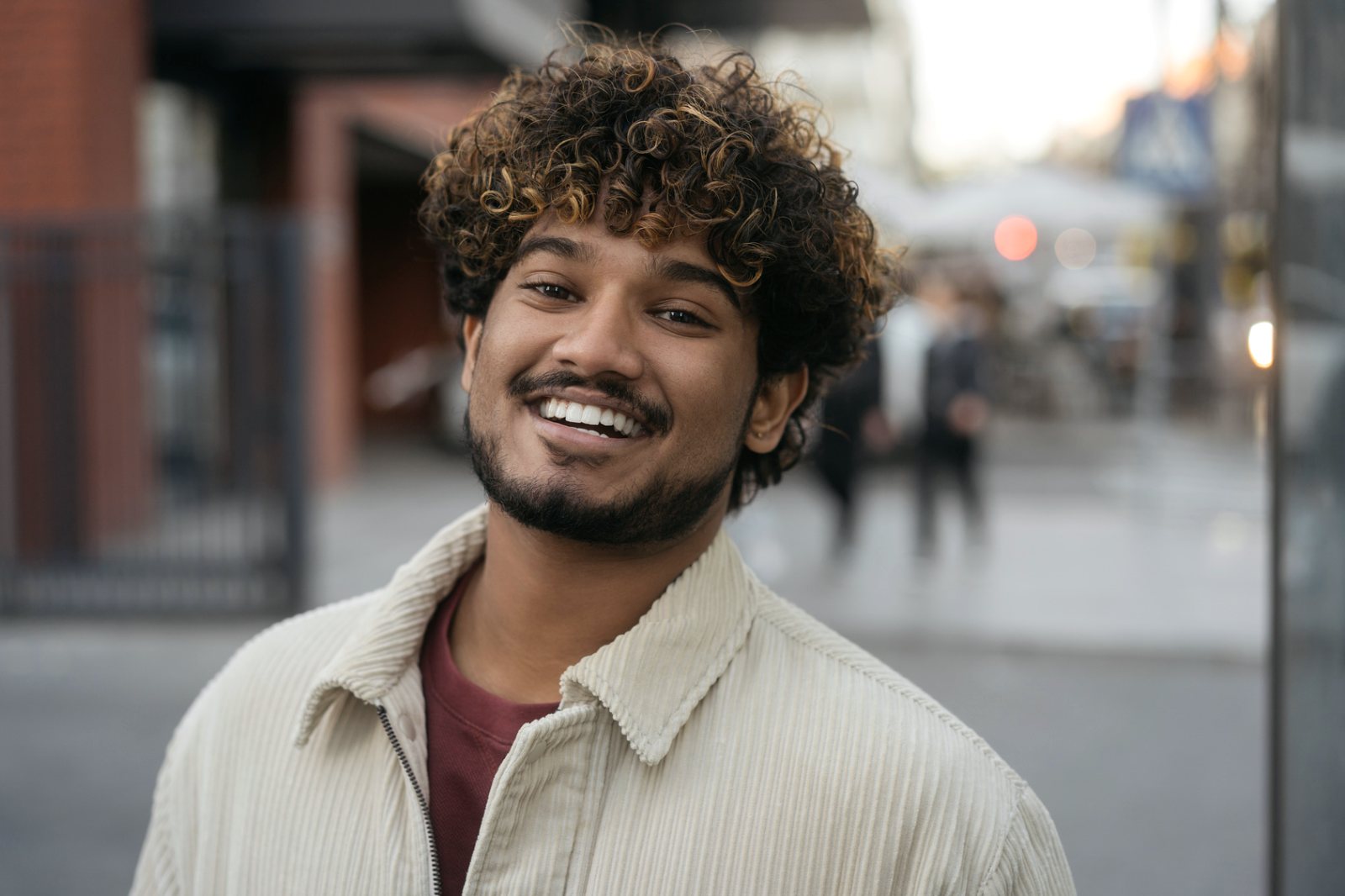 Smiling man on a secure telehealth video call